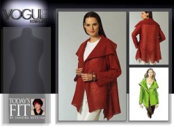 2949 Vogue BETZINA EZ BIG COLLAR ASYMMETRY JACKET PATTERN ABC-GHIJ Uncut
